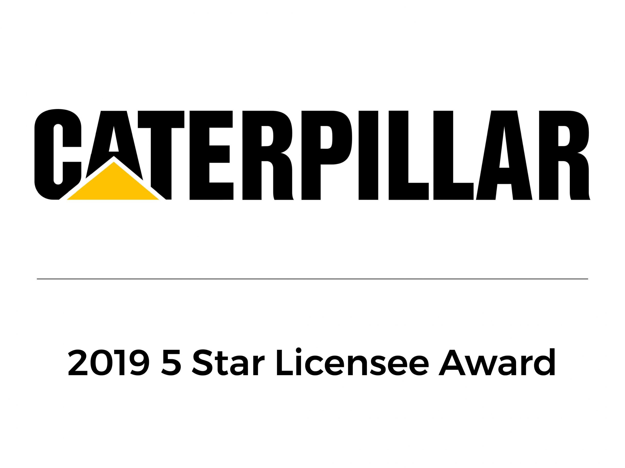 Caterpillar 2019 5 Star Licensee Award